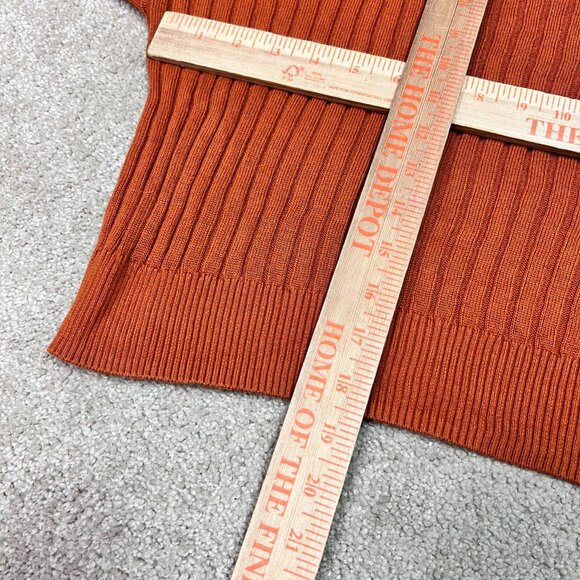 RVCA Sweater Women’s Orange Long Sleeve Pullover Size Small - Picture 4 of 10